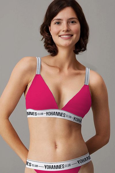 Yohannes Club Pink/Fuchia Single Rubber Strap Women's Bra