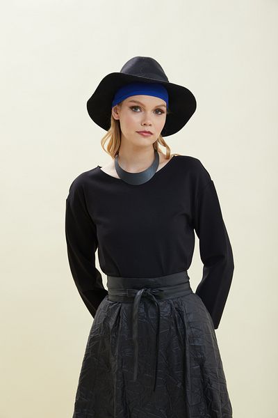 VERDA Leather Belted Craved Dress