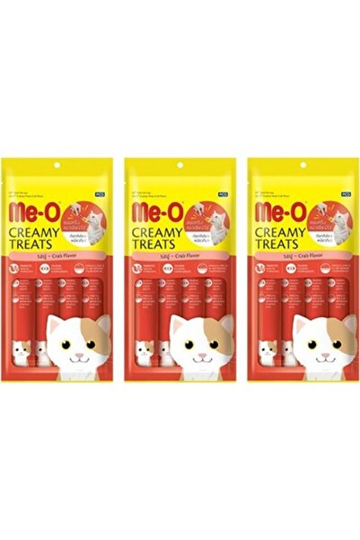 me-o Creamy Treats Yengeçli Kedi Ödül Maması (4 x 15 G) 3 Adet
