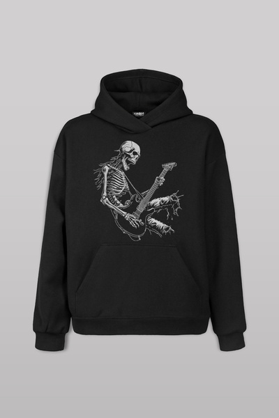 Kendim Seçtim Dukserica Skeleton svira gitaru Heavy Metal Lubanja Skeleton Gi...