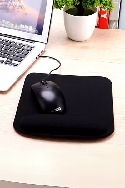 BLACK DEER لوحة ماوس ErgoPlus مع مسند للمعصم، قاعدة مريحة مضادة للانزلاق، تصميم واقي للمعصم