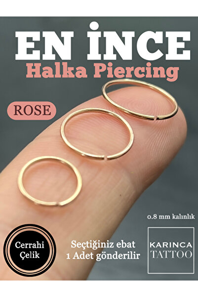 Karınca Piercing En İnce Halka Çelik Piercing Kulak Burun Piercing Hızma 316L Surgical Steel