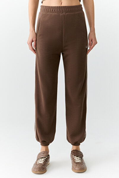 Urban Beat Γυναικεία καφέ φούτερ DREA με ελαστική μέση και πόδια