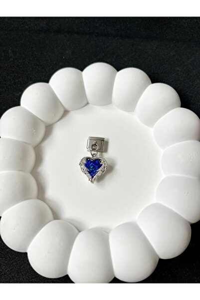 Sepetten Eve Okyanus Kalbi Model İtalyan Charm Çelik Özel Seri Sallantılı Model 331805/02