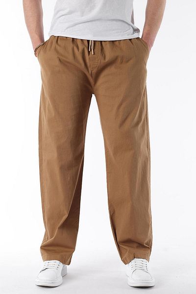 Madmext Camel Herrenhose mit weitem Bein und Krawatte E7403