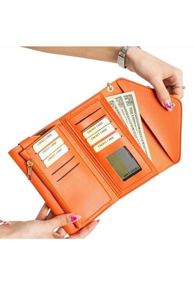 Pierre Lotus Extra Strap Mount Large Size Card Women Wallet Mc9010
