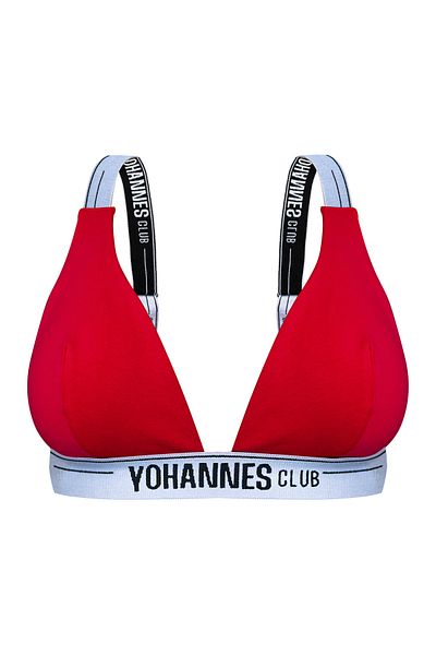 Yohannes Club Red Single Rubber Strap Women's Bra