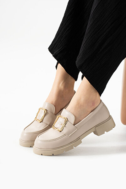 Neva'nın Butiği Дамски мокасини Karam с аксесоари от естествена кожа