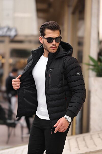 KOCCİ BUTİK Ανδρικό πουπουλένιο παλτό χειμερινό, ανθεκτικό στο νερό και το κρύο