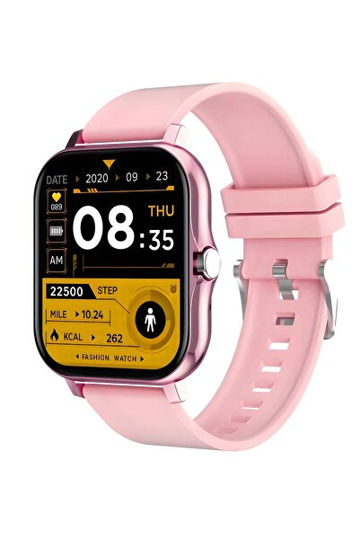 zmsmart Akıllı Saat Sesli Görüşme Özellikli Spor Modlu 42mm Unisex Pembe-Pembe DW68