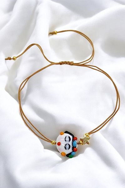 PETEK AKSESUAR Frida Handmade Glass Murano Anklet Bracelet