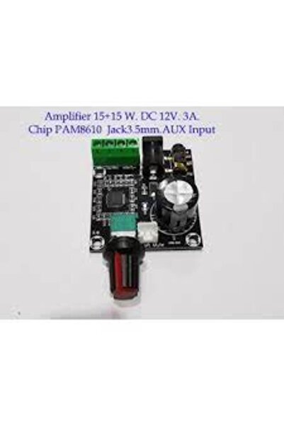 gözeler Mini PAM8610 XH-M12012V 2x15W Çift Kanallı Dijital Amplifikatör Kartı