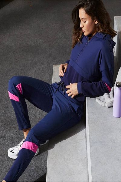 Tchibo Women Sportswear Fit Jogger Pants, Purple