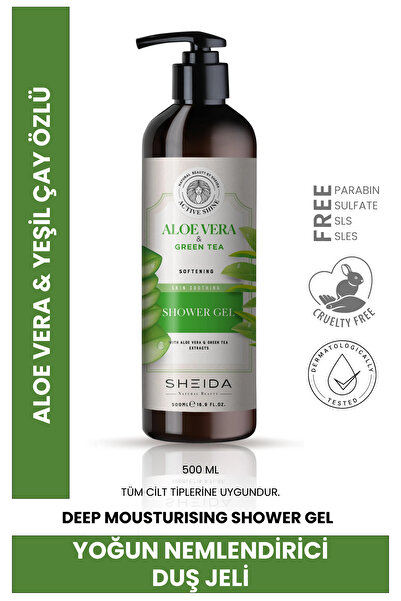 Sheida Active Shine Besleyici Yoğun Nemlendirici Ve Cilt Yumuşatıcı Duş Jeli 500 ml - Aloe Vera Özlü