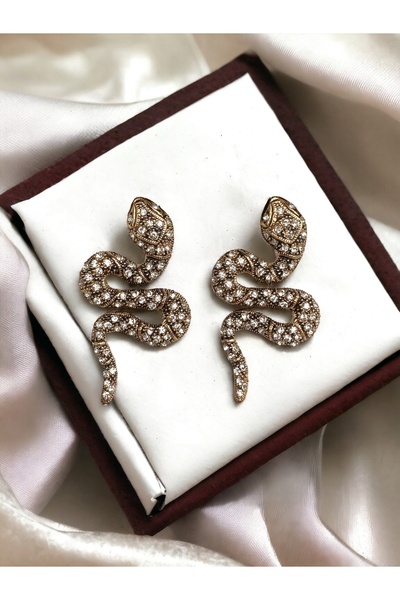 FAYRA ACCESSORIES Yılan Figürlü Küpe