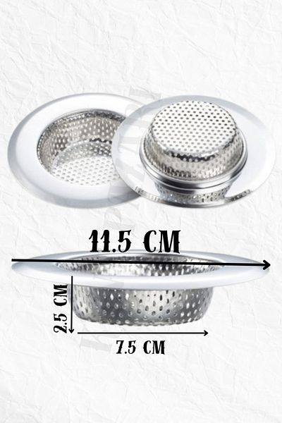Kent Pazarı 11.5 cm Stainless Steel Sink Strainer Sink Strainer Large Size