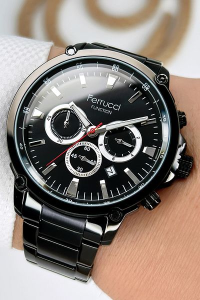 Ferrucci Function Men's Wristwatch with Steel Cord New Season Bracelet Gift 3atm