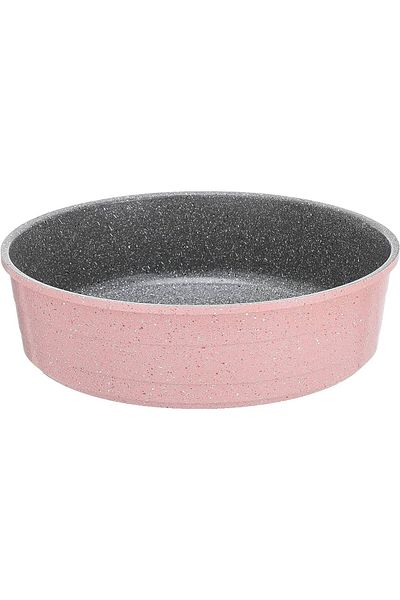 NEOFLAM ,Round Ovenware 24cm,Die casted Aluminum with non stick marble coating,Pink Marble