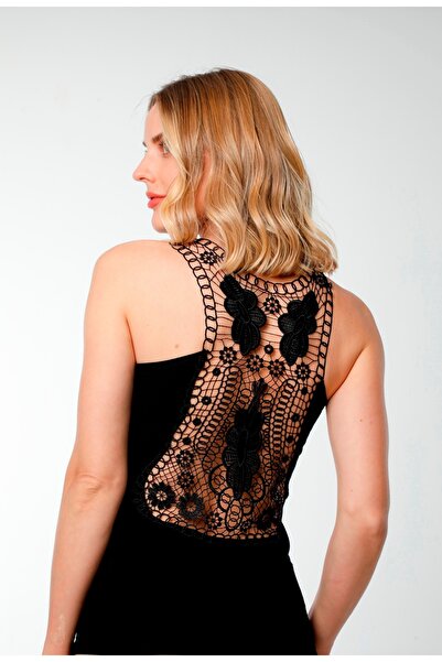 Hmd 3 штуки чорні жіночі майки Lcyra Lez з мереживом 92% бавовна, 8% еластан