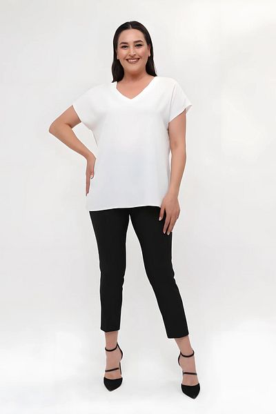 Hanezza Bluză de mărime mare din material Jessica| Ideal pentru birouri de afaceri și uz zilnic