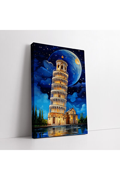 KOSS Dijital Pictură artistică pe pânză cu culoare abstractă a Turnului din P...