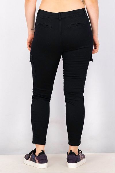 Tchibo Women Ankle Length Cargo Pants, Black