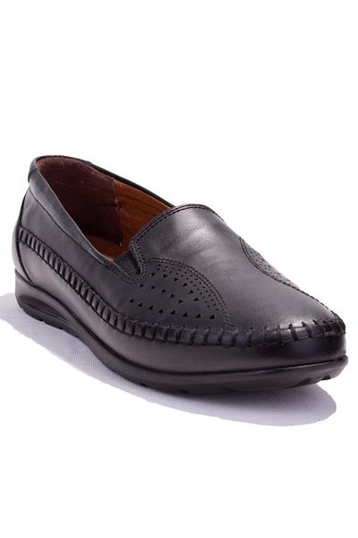 Polaris Black103625 Pantofi din piele pentru femei ortopedici de zi cu zi cu 5 puncte