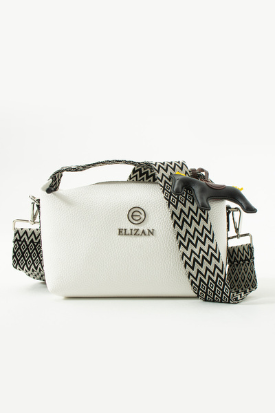 Elizan Kolonlu At Detaylı Spor Beyaz Kadın Çantası