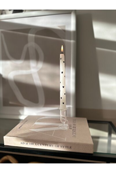 Kübra Özdemir Store Mini Cam Mumluk&şamdan Üfleme Cam Şeffaf Cam Mumluk