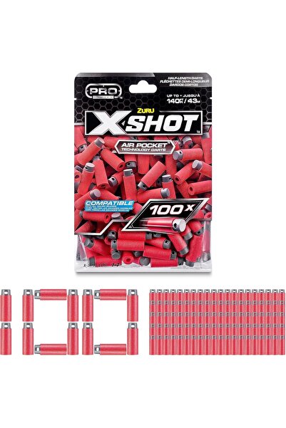 X-Shot XSHOT Pro Series Half-Length Air Pocket Technology 100 Darts Refill Pack