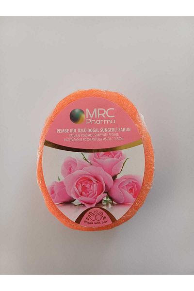 MRC Pharma Natural Sponge Soap with Pink Rose Extract