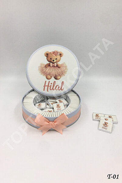 KAKAO AĞACI 100 Adet Elbiseli Ayıcıklı Kız Bebek Çikolatası