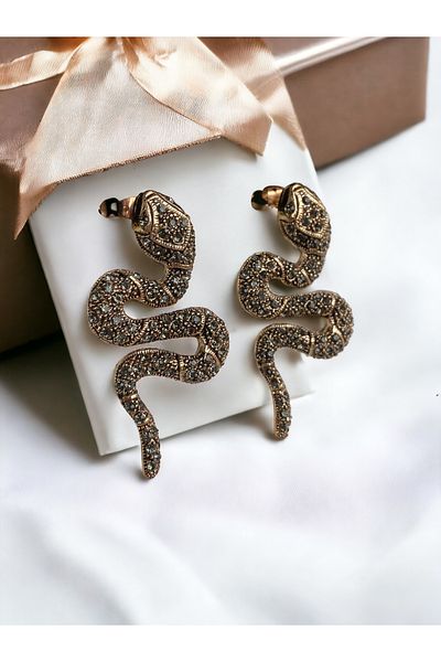 FAYRA ACCESSORIES Snake Figure Earring