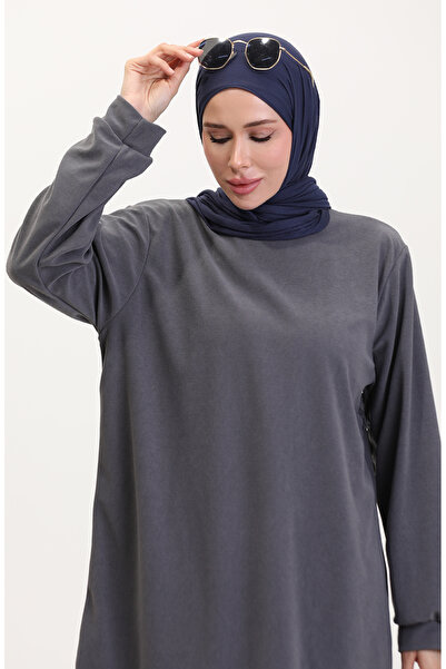 sefamerve 0565-01 Model šedá tunika a kalhoty Set