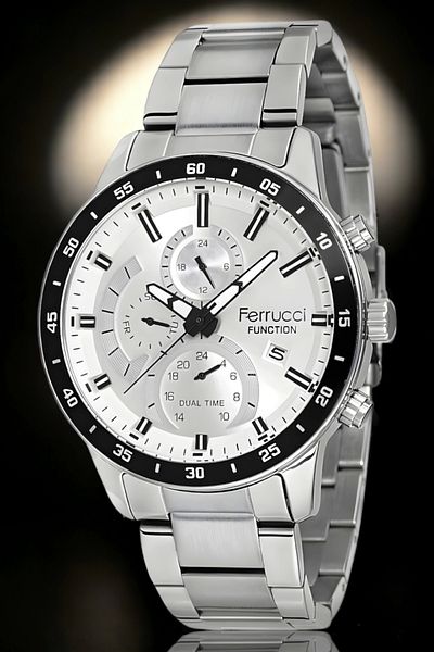 Ferrucci Men's Wrist Watch Fcf.13568Fm.01 - Silver White Color, Bracelet Gift Sdfer125