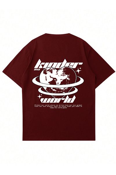 Mad&Calf Μπλουζάκι Unisex Kinder World με στάμπα με λαιμόκοψη