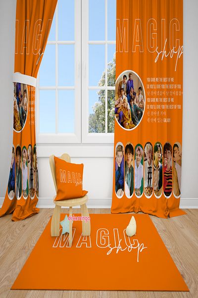 dekomingo Orange Magic Bts 2 Wing Fon Curtain