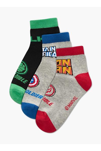 Marvel Avengers Detail Ankle Length Socks - Set of 3