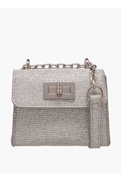 Flora Bella by Shoexpress Flora Bella Embellished Crossbody Bag with Chain Strap and Flap Closure
