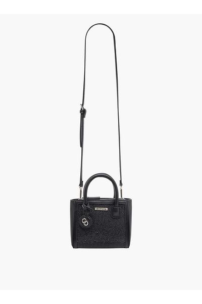 Celeste Embellished Tote Bag with Zip Closure and Detachable Strap