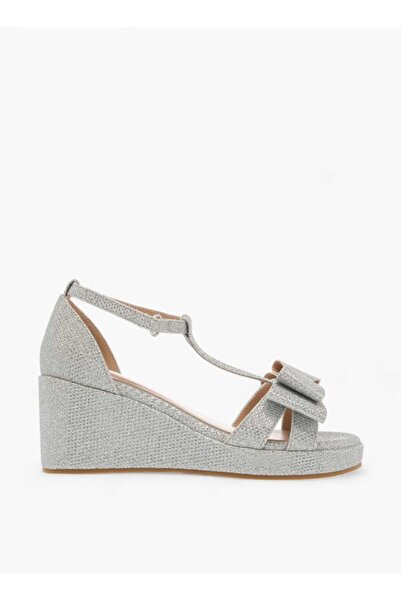 Celeste Girls' Embellished Wedge Sandals with Hook and Loop Closure