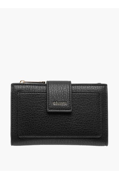 Celeste Textured Wallet with Button Closure