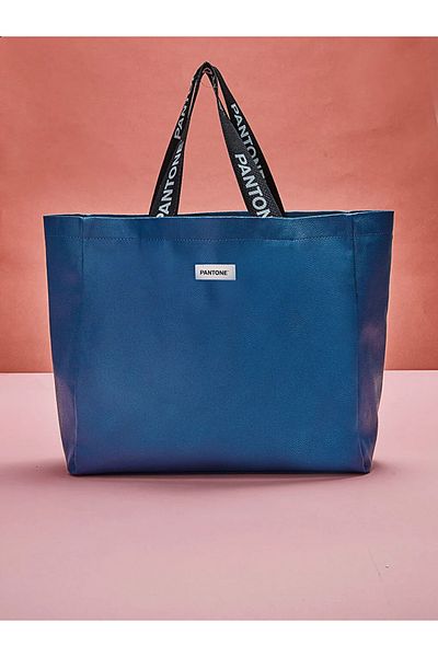 LC Waikiki ACCESORII LCW Geantă tote pentru femei cu aspect de piele ulei imprimat cu etichetă