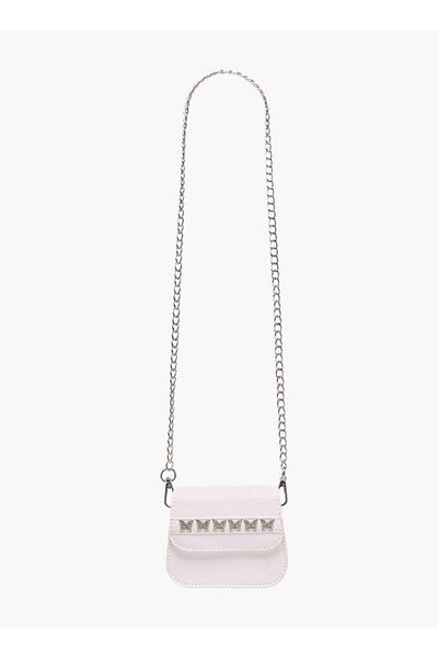 Flora Bella by Shoexpress Flora Bella Butterfly Accent Crossbody Bag with Detachable Chain Strap and Flap Closure
