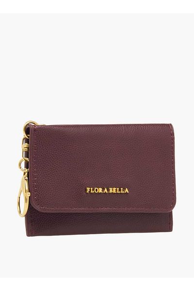 Flora Bella by Shoexpress Flora Bella Solid Wallet with Flap Closure and Lobster Hook