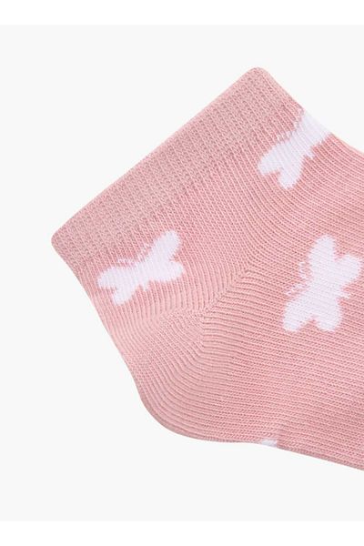 Little Missy Textured Ankle Length Socks - Set of 5