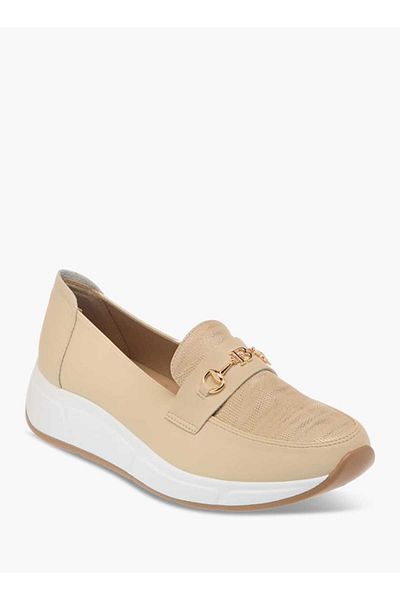 Flora Bella by Shoexpress Flora Bella Textured Wedge Heel Shoes with Metal Accent