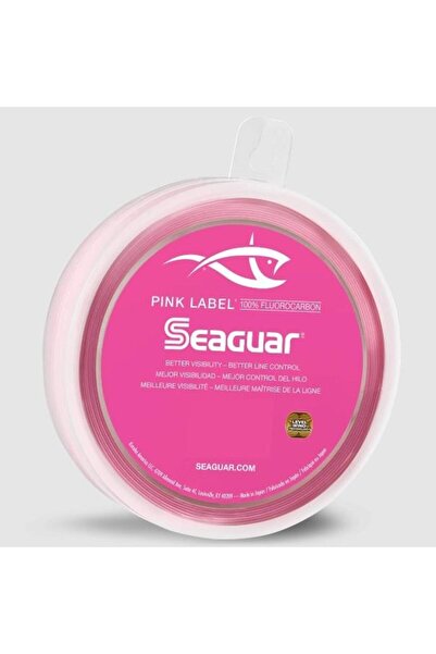 seaguar خط صيد كربون فلوورو 100% من Pink Label بطول 25 مترًا