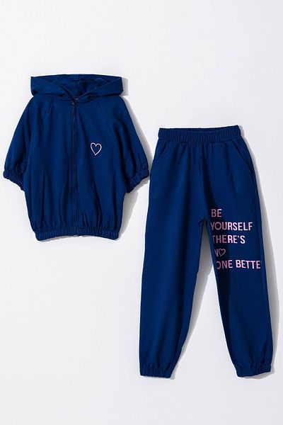 HAUSEkids 6-13 Years Yourself Girl's Set -Navy Blue-