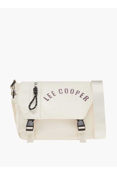Lee Cooper Lee Cooper Logo Print Crossbody Bag with Strap and Clip Lock Closure